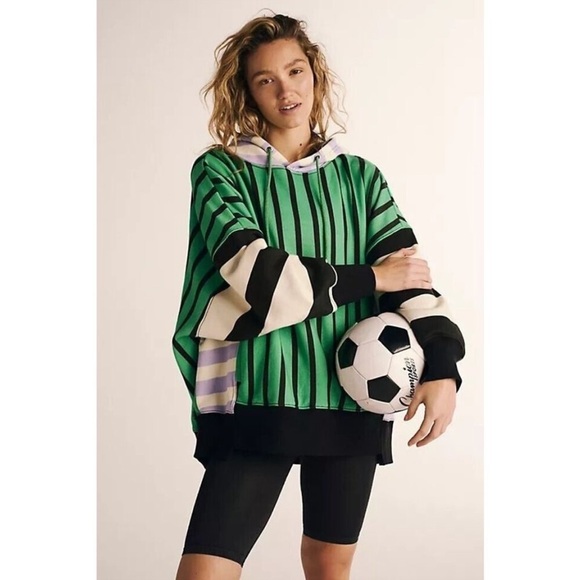 Free People Tops - Free People Sprint To The Finish Printed Hoodie Size XS NWT